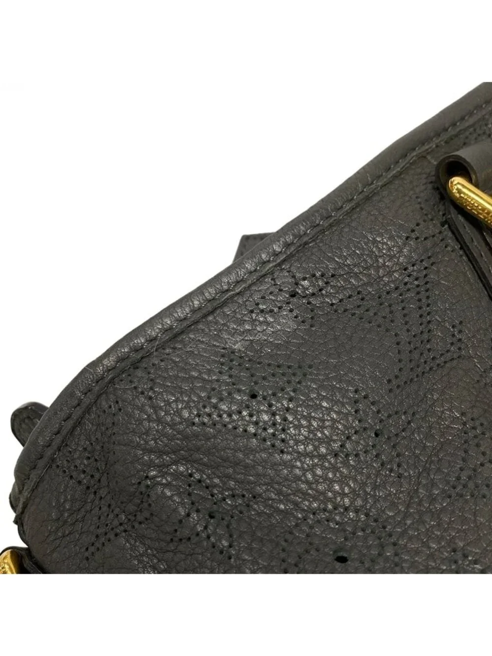 Louis Vuitton Handbag Mahina Stella GM Anthracite Leather